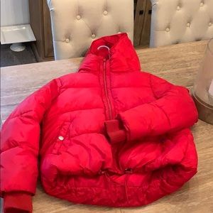 American eagle red puffy coat size M
